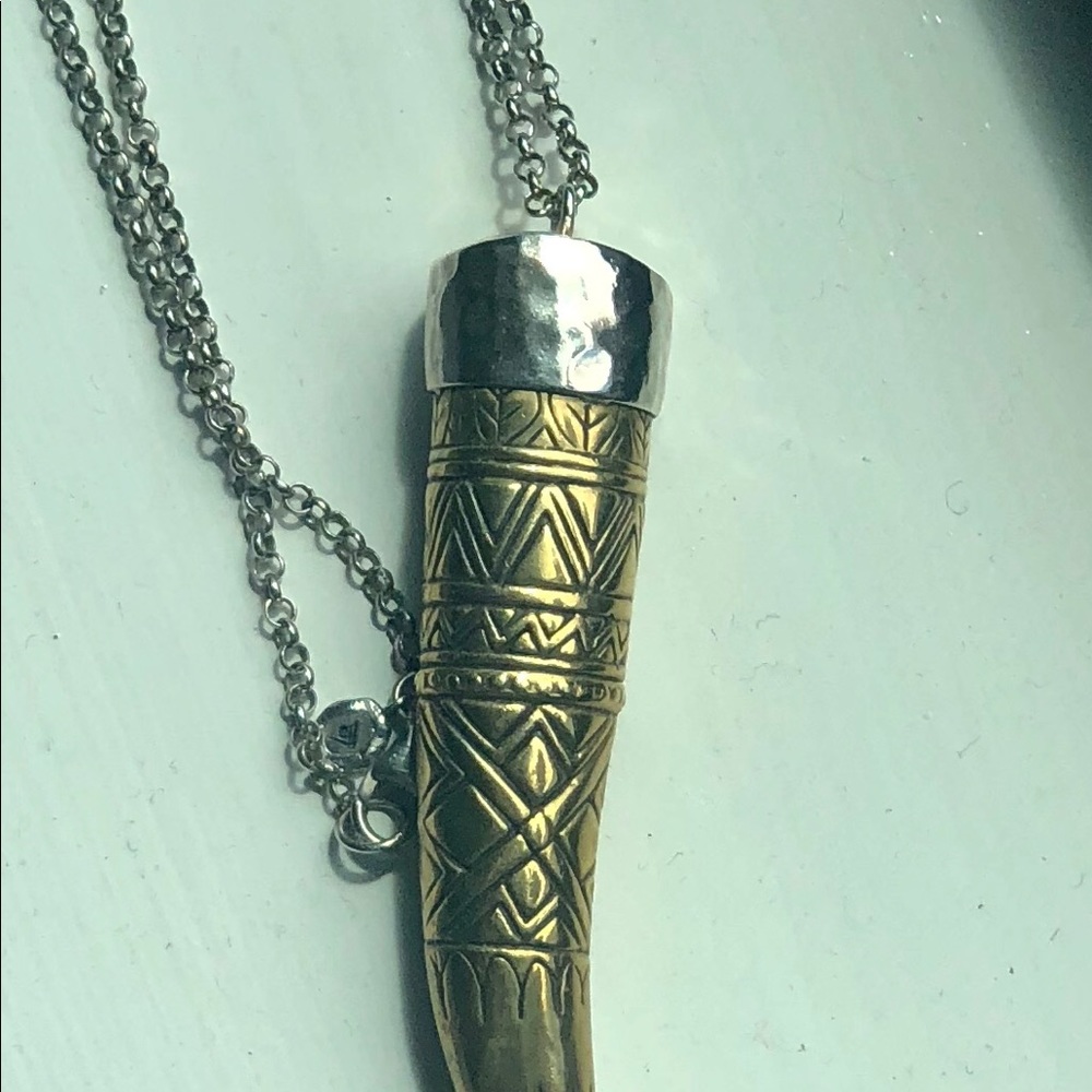 Brass and Sterling Silver Necklace